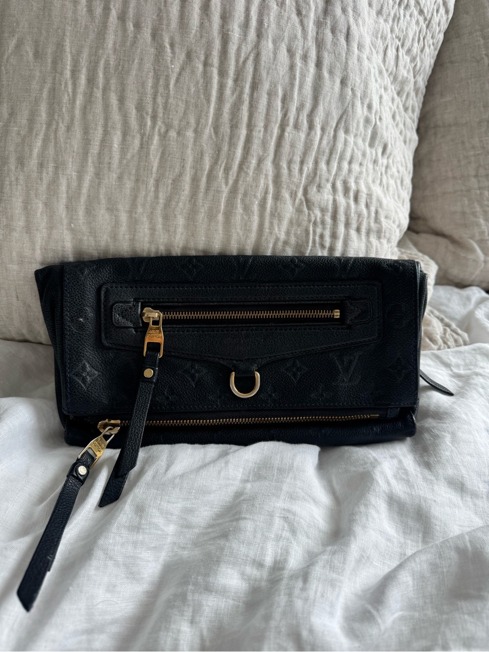 Authentic Louis Vuitton Navy Clutch